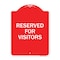 Signmission Reserved Parking Sign Reserved Parking for Visitors, Red & White Alum Sign, 18" x 24", RW-1824-23041 A-DES-RW-1824-23041 - alternate 1